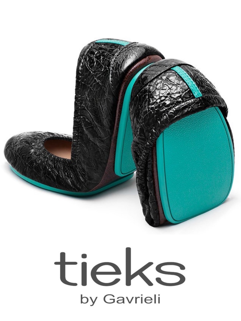 Tieks by Gavrieli Obsidian Black Patent Leather Ballet Flats 6